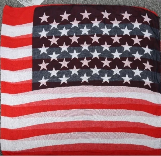 Рекламный американский флаг размещение Печать Вуаль шарф