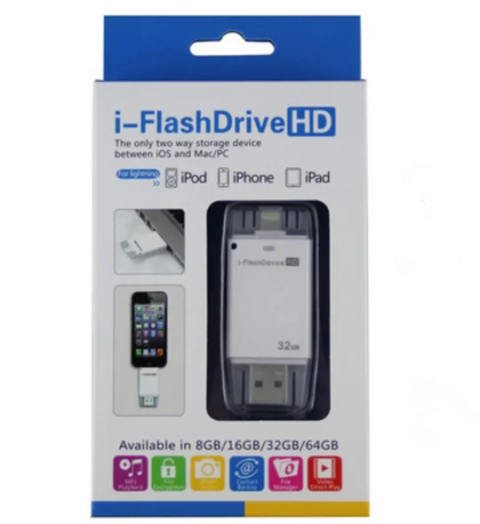 Free Sample OTG Card reader USB Flash Drive with memory card For iphone IOS Android