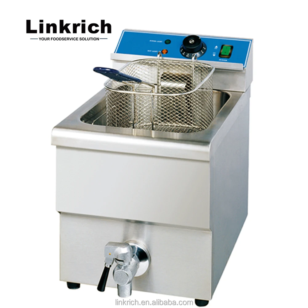 Электрическая Фритюрница, машина для жарки кур с дренажным клапаном