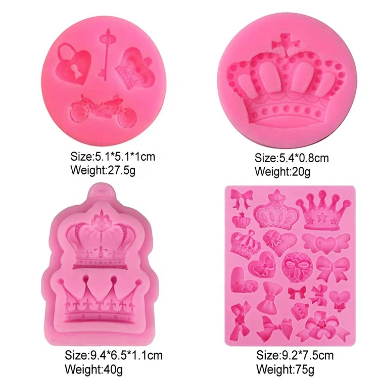 Cake Decoration Sugarcraft Crown Design Candy Silicone Fondant Mold