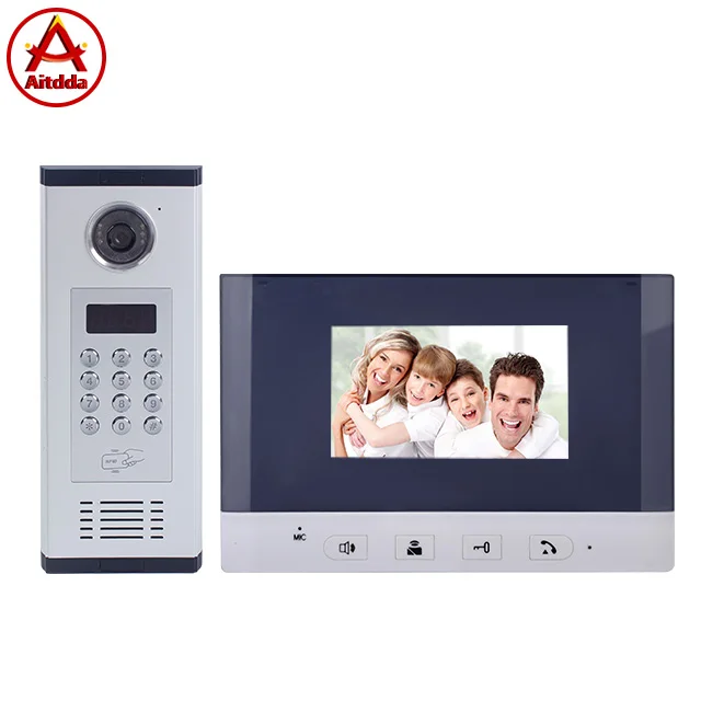 Aitdda CAT 5 network high quality Multi Apartment video door phone building audio / video intercom system for apartments