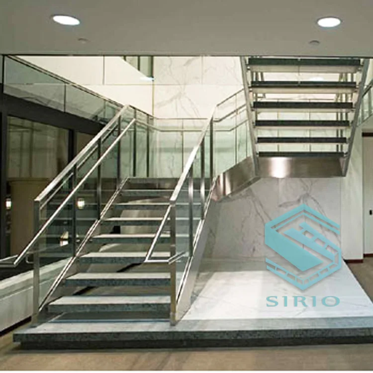 Популярный дизайн индивидуальные нержавеющей стали закаленное стекло, лестницы европейский здание товара