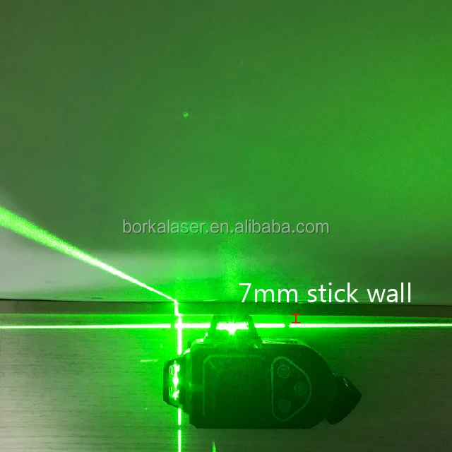 Borka 12 lines green beam 360 degree cross line 3D laser level
