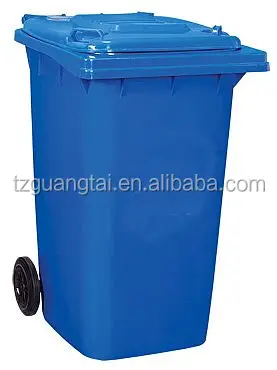Blue Color Wheelie Garbage Bin plastic 120Litre Waste bin