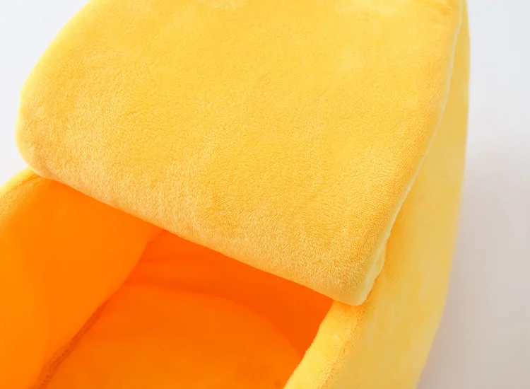 Pet Supplies cute cave fruit shape pet small dog yellow banana cat bed