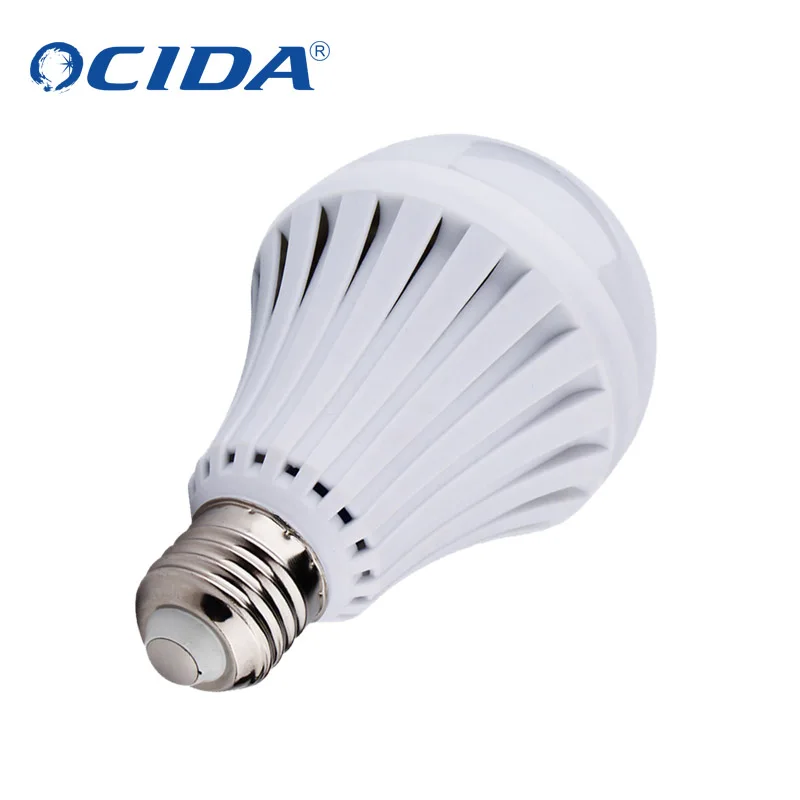 Alibaba china rechargeable led emergency bulb, battery powered led light bulb, 7W 9W 12W intelligent led emergency lamp e27