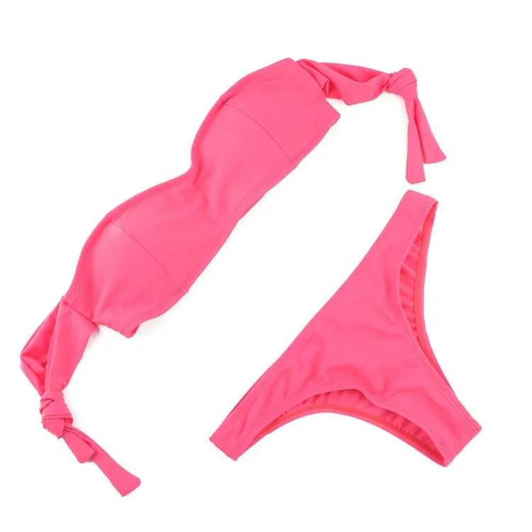 
2019 The Most Popular Pink Strappy Bikini Is a Hot Seller Of Sexy Swimsuits 