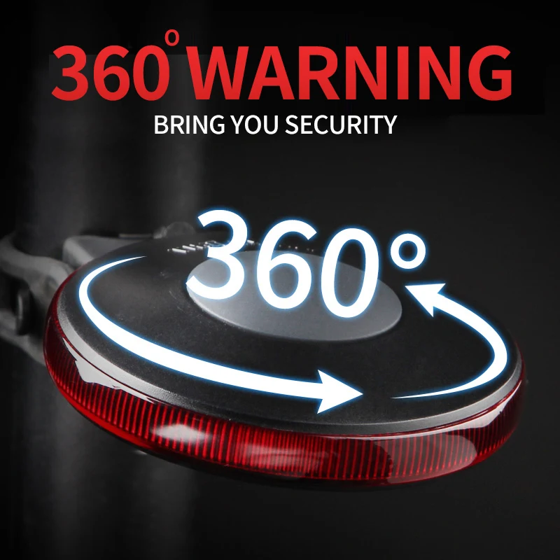 ZOLi ZL1239 Bicycle Tail Light USB Six Modes Safety LED Light 360-Degree Surround Waterproof Warning Light