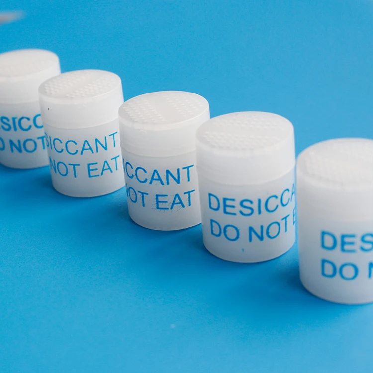 Cylindric desiccant canister silica gel for pharmaceutical primary packaging