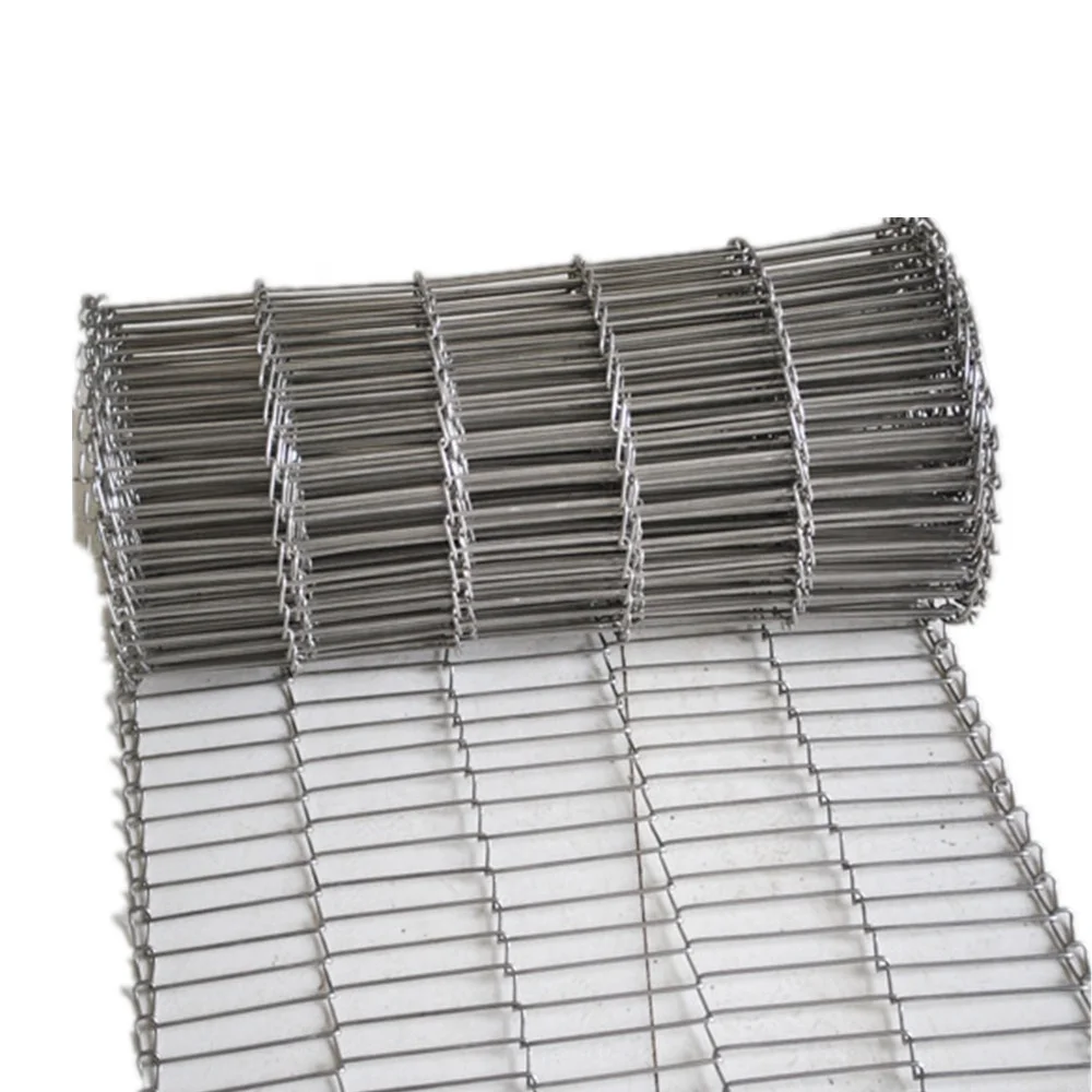 MSDS certification stainless steel mesh ladder belting metal conveyor belt