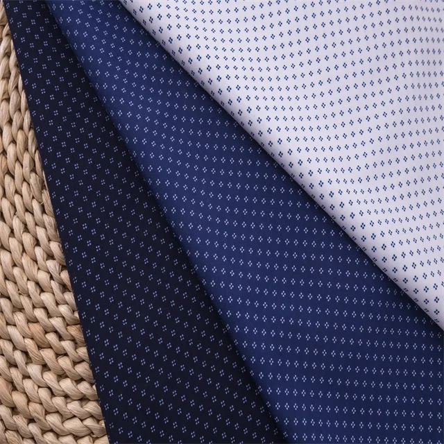 ready goods plain print bamboo polyester custom print school uniform fabric