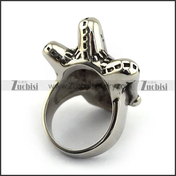 New Arrival Silver Engraved Funny Clown Head Skull Ring with Jester hat