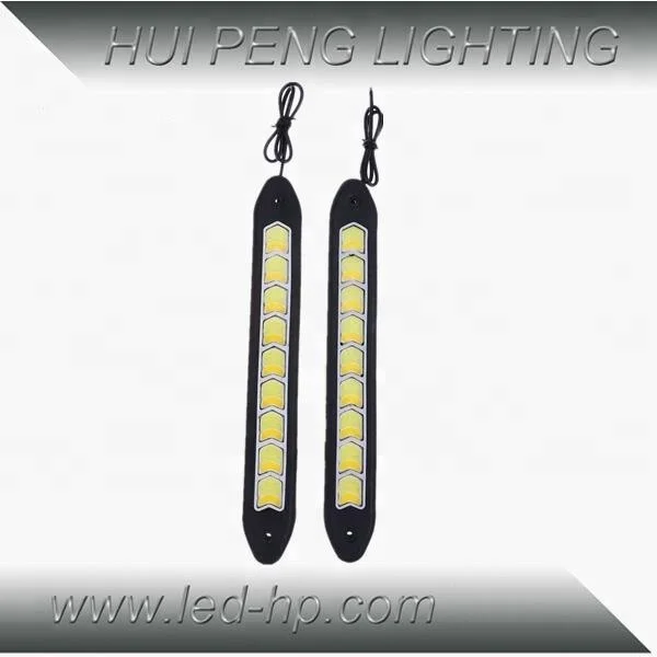 Двухцветные гибкие дневные ходовые огни 12 В cob высокого качества с поворотным сигналом