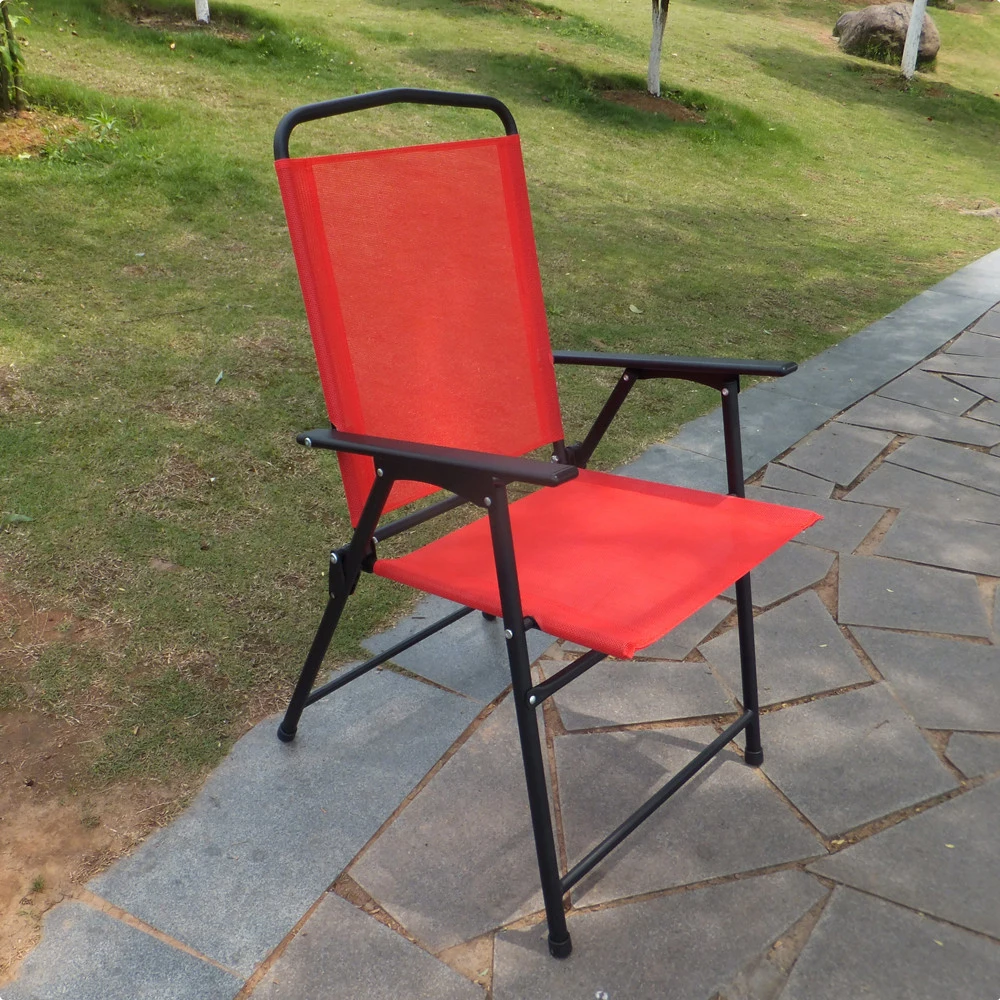 American Home Relax Outdoor Modern Metal Folding Patio Terrace Mesh Garden Chairs for Terrace