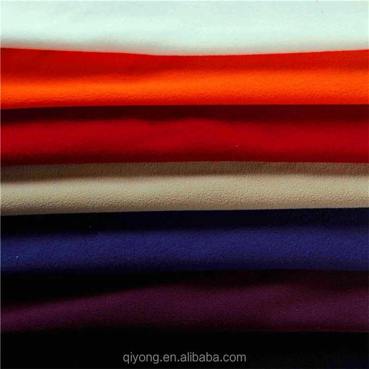 Shaoxing Qiyong Knitting Cheap Brushed Polar Fleece Fabric Microfiber Polartec Antipilling for Blankets