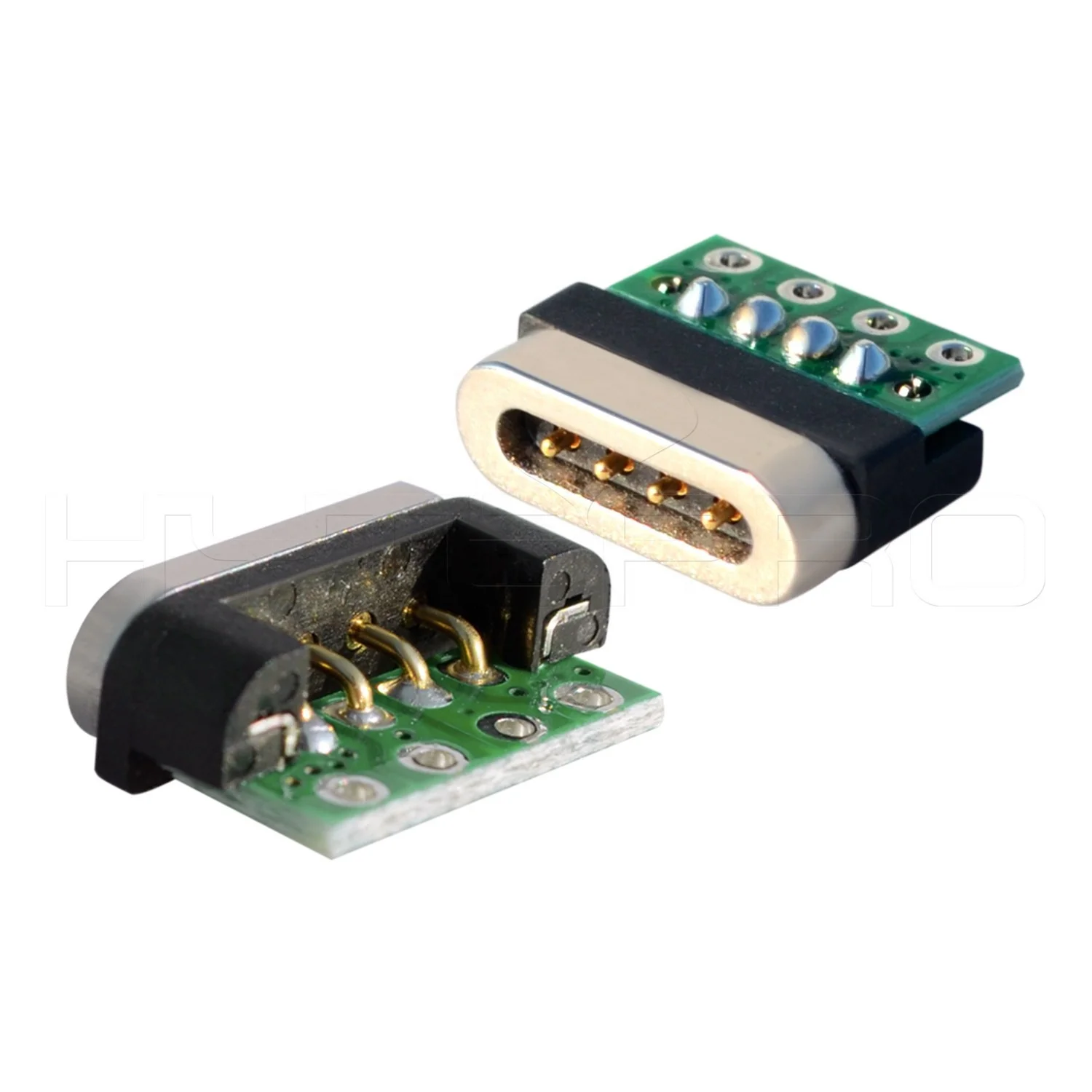 Защелкивающийся 4 прямоугольный pcb магнитный разъем pogo pin для зарядного устройства браслета