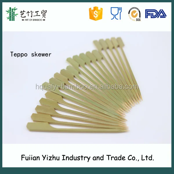 1 Bag Barbecues Bamboo Stick Bbq Steak Wooden Meat Vegetable Skewer