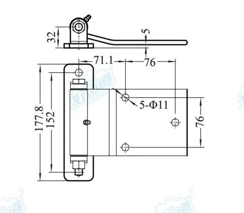 Heavy duty door hinge for container dump trailer truck strap style hinge 01170