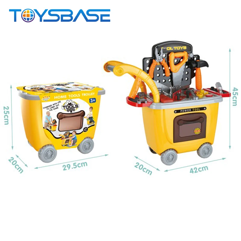 Wholesale Plastic Multifunctional Trolley Toy Durable Kids Tool Set Toys