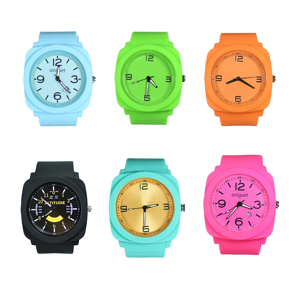 2024  Newest custom logo men watch silicone 3ATM Waterproof Glass Lens stainless steel back waterproof watches for men