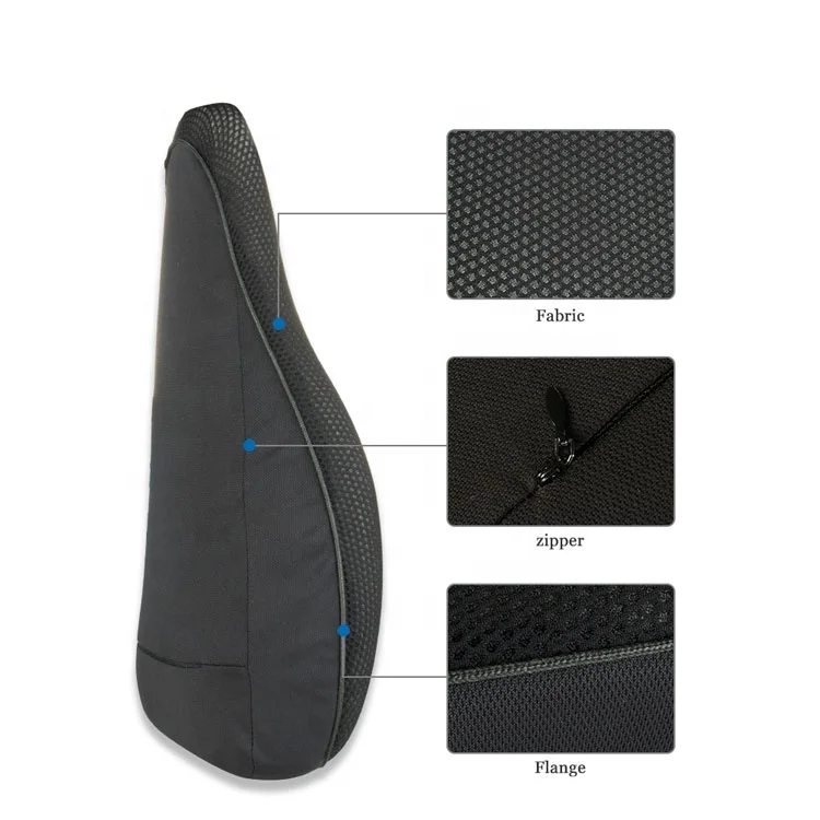 Newly Style Car Seat Office Chair Lumbar Pillow Memory Foam Full Back Pain Relieve Support Cushion with Adjustable Strap