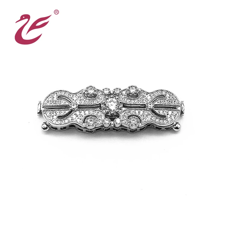 Низкая цена оптовая продажа класса «Люкс» и красивые Серебристые застежки для ожерелья или браслет