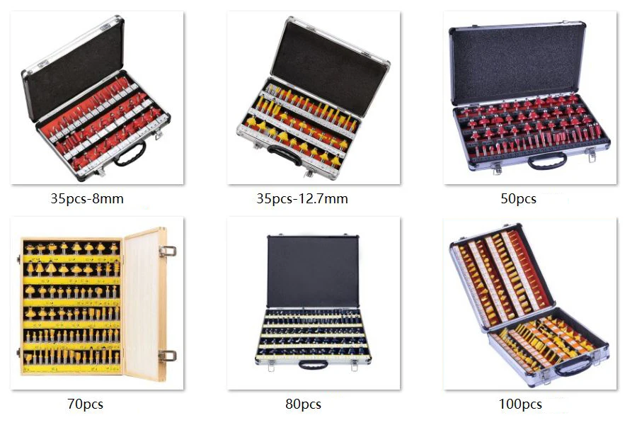 8mm shank Carbide tooth woodworking 1/2 slot router bits Grooving milling cutter for wood Trimmer engraving tools