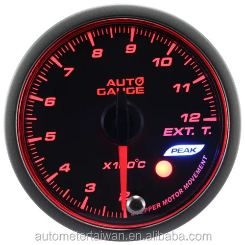 60mm Changeable Backlight LED Auto Part EGT Exhaust Gas Temp Gauge with warning