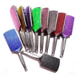 HEYAMO Marmor Cepillo De Peinar Bling Hair Brush Galvanise Electric Peines Para Cabello Bling Wig Brush With Logo Private Label
