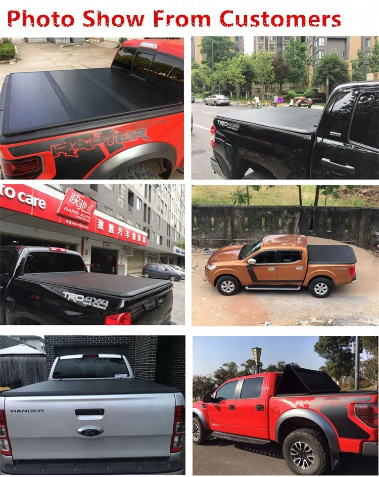 
High Quality Soft Folding Tonneau Cover Pickup Bed Cover For Toyota Hilux Revo 