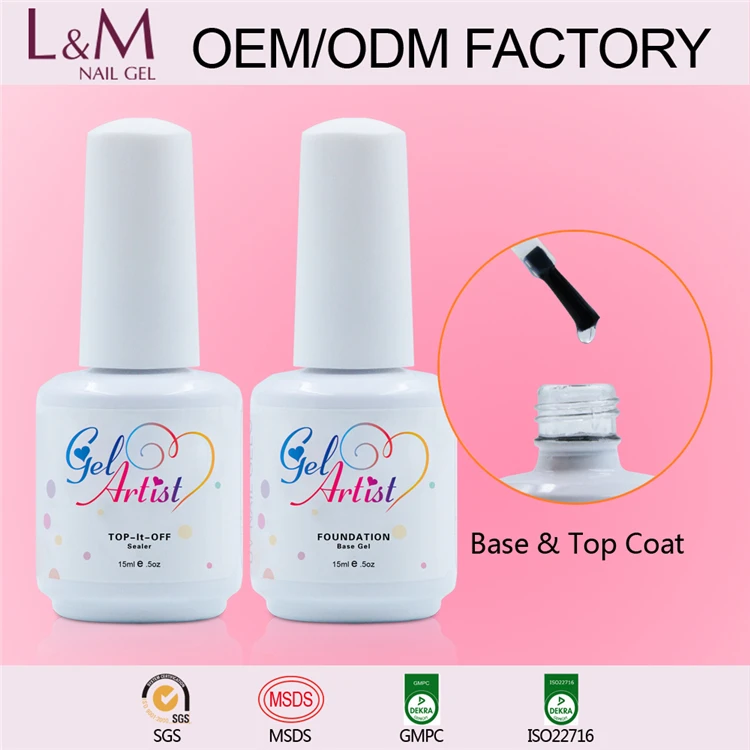 Gelartist Wholesale factory soak off uv transparent lm nail gel color polish