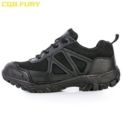 Cheap Comfortable Black Leather Military Combat shoes Security Tactical Police Shoes price