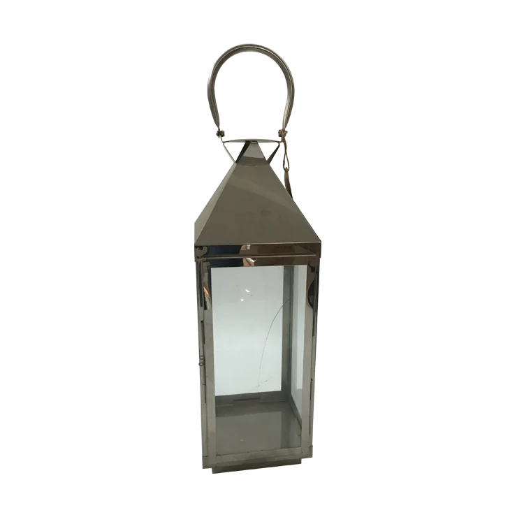 Big Standing Lantern Stainless Steel Glass Decorative Lantern Candle Holders Wedding Hotel Home Decor Outdoor Gold Lantern Set