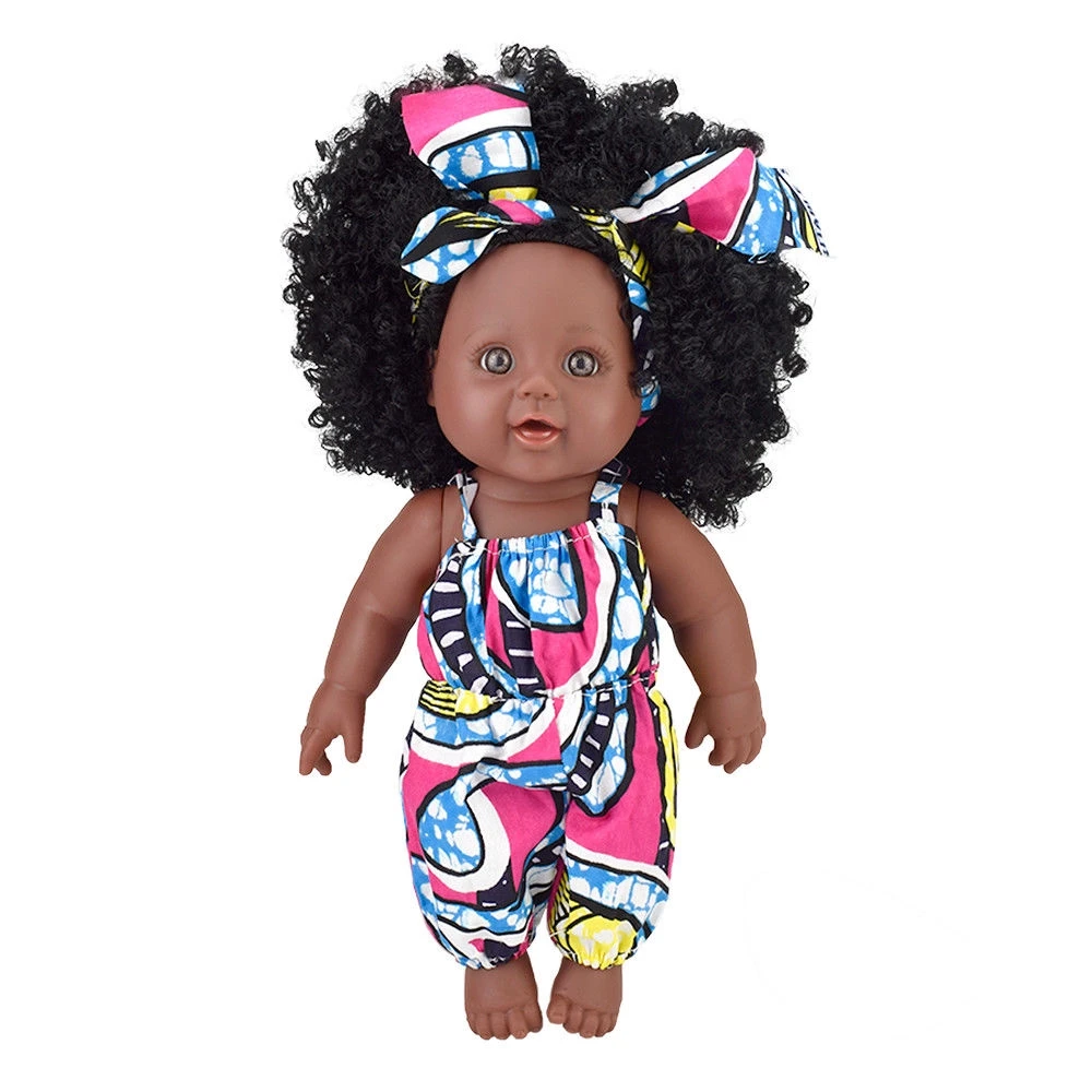 Good selling 12 inch Black Toy Baby African American Play Dolls for Kids