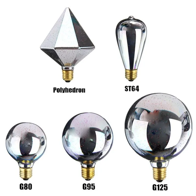 3D Fireworks E27 G80/G95/G125 LED Retro Vintage Edison Fairy Lighting Bulb Lamp