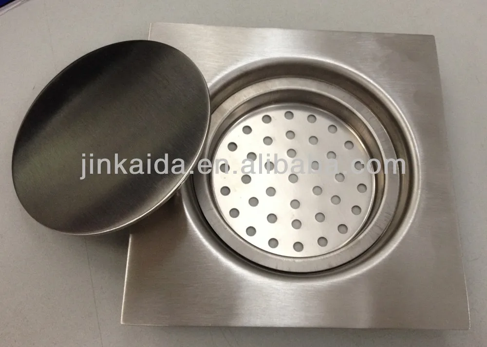 Bathroom Shower Floor Drain Trap Stainless Steel Grade 316 304 201 -150x150mm
