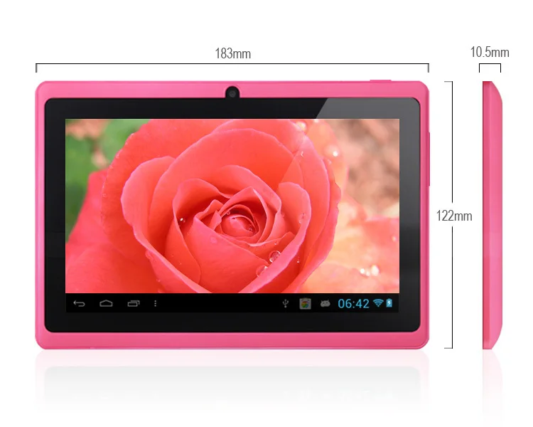 hot tablet pc 7 inch dual core with bluetooth3.0 Boxchip A33 1024*600 resolution
