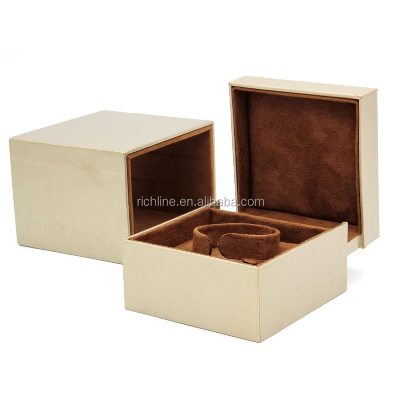 Richpack Luxury Custom High End Custom Wedding Ring Packaging Plastic Hinged Jewelry Box