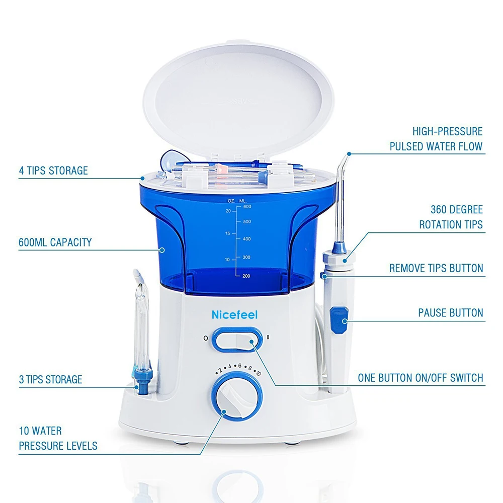 2018 Trend Innovative Product Easy Use Home Teeth Water Dental Flosser