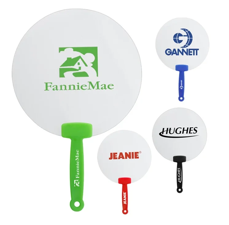
Customized colorful pattern Printing PP Plastic Manual Hand Fan Promotional Plastic Hand Fan 