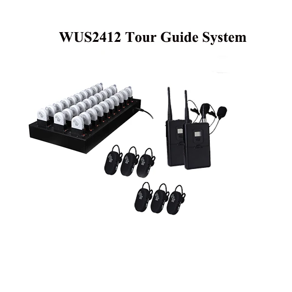 Беспроводное портативное аудионаправляющее оборудование, 50 ушных радиочастотных приемников и 2 передатчика с микрофоном