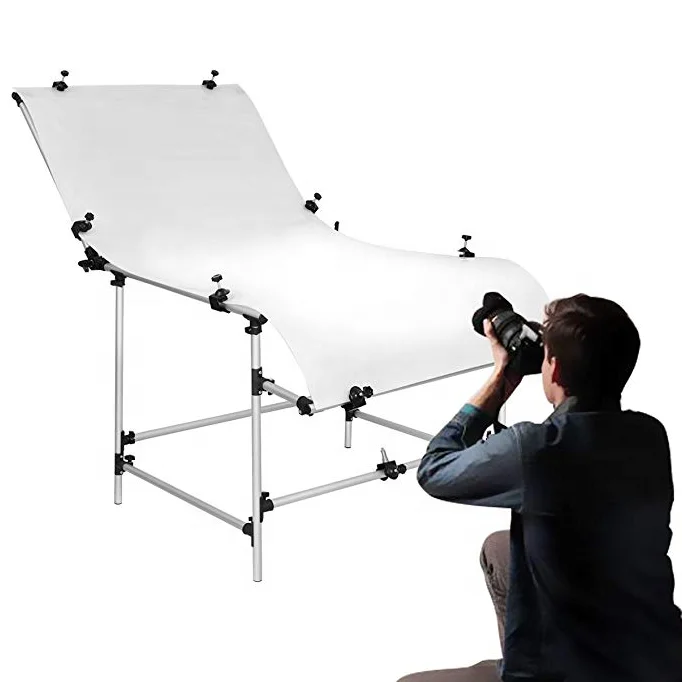 
Best seller white aluminum plastic jewelry photography photo studio shooting tables 