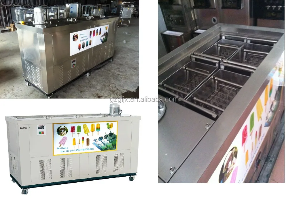 Popsicle Factory Ice Cream Machine Commercial Fit 6 Moulds Ice Candy Ice Lolly Popsicle Maker Machine PBZ-06N