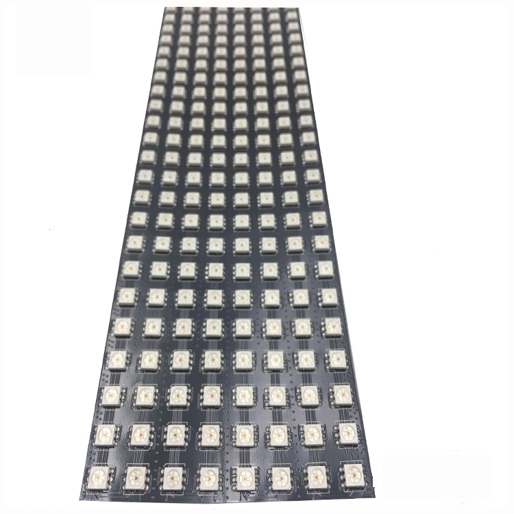 Светодиодная матрица apa102 с низкой мощностью 5 В гибкая печатная плата 8x32 панель шагом 10 мм