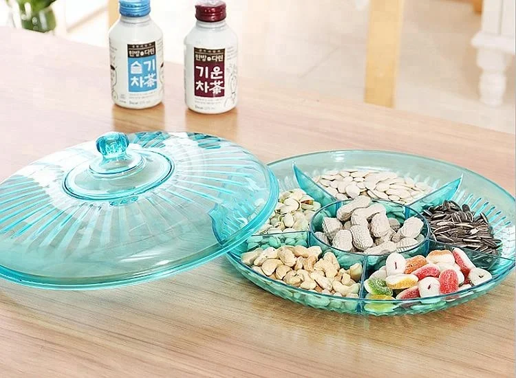 Home And Kitchen Products Dry Fruit Decoration Tray Divided Tray With Lid