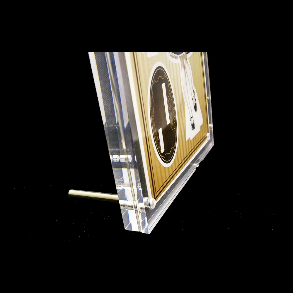 Clear Magnetic Acrylic Photo Frame Customized CD Holder