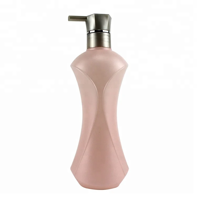 Custom Size Slender Waist  Bottle With Pump Manufacturer Plastic Black Hdpe Shampoo Bottle