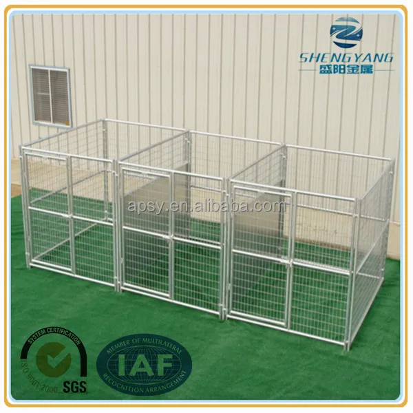 
Easy install cheap welded wire mesh dog kennels pet playpens animal train cages with roofs Square tube kennel European stye: