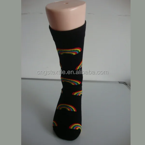 Gs пользовательские разноцветные murainbow тауэрский мост дизайн черный хлопок мужские счастливые носки