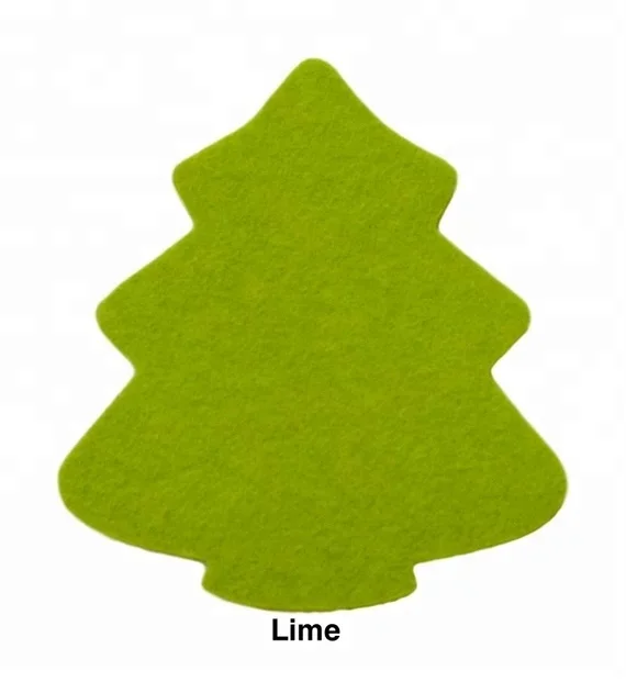 4 Pack Christmas Tree Felt Coaster for Christmas Table Decor